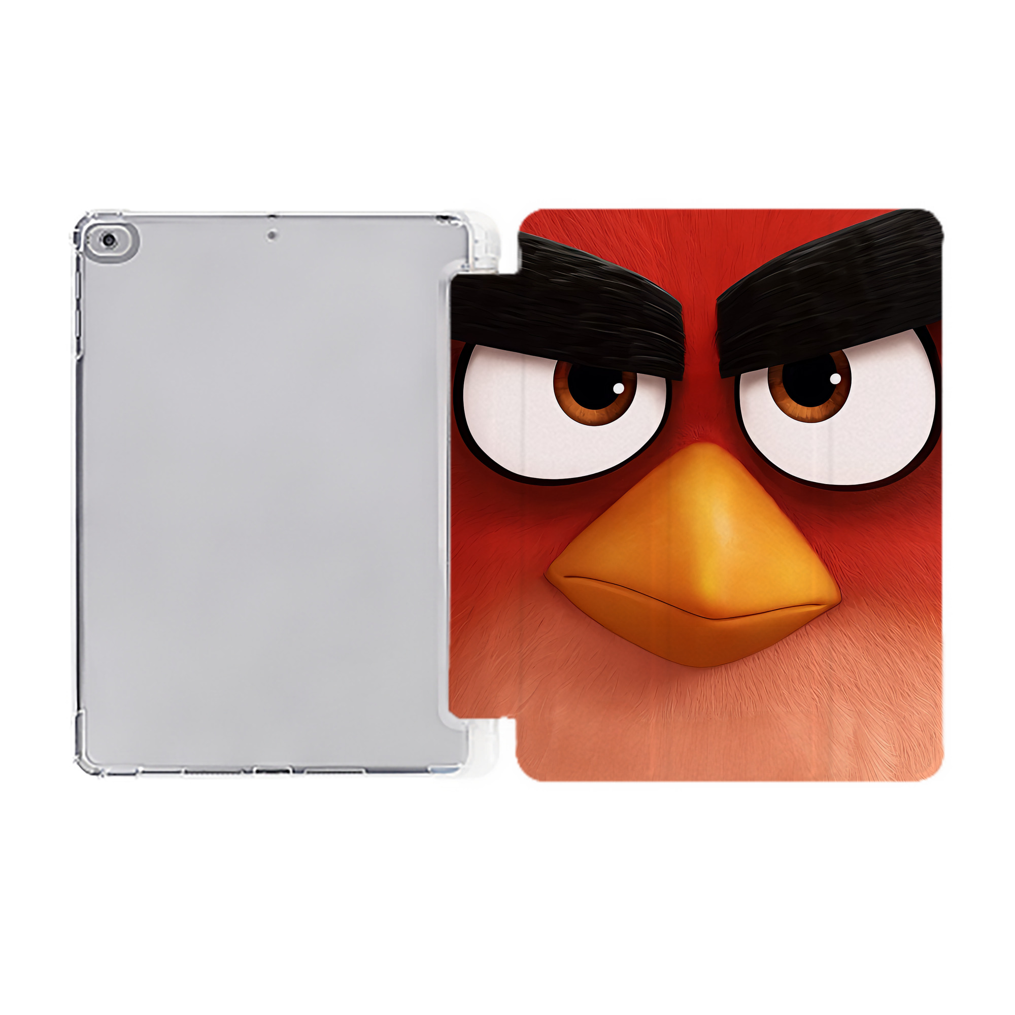 （画像用） Angry Birds アングリーバード IPad ケース ペン収納付き 三つ折りスタンド PUレザー×シリコン 対応機種9.5/10.5/10.9インチ